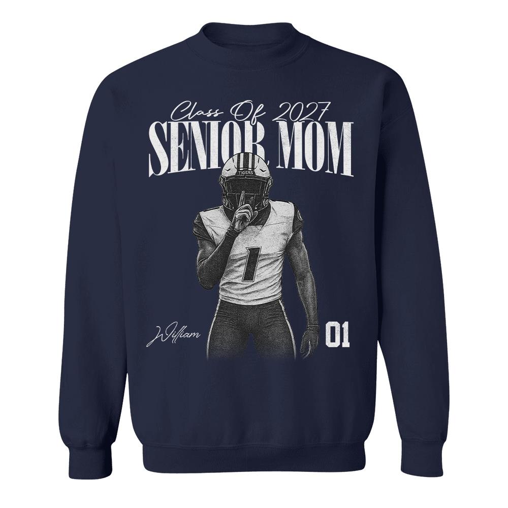Personalized Senior Mom Shirt, Custom Sports Mom Gameday Shirt Proud Family Gift T1807 Hv01