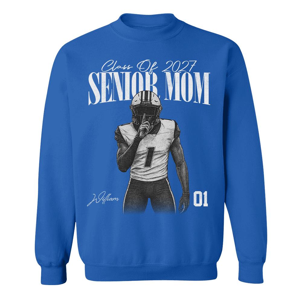 Personalized Senior Mom Shirt, Custom Sports Mom Gameday Shirt Proud Family Gift T1807 Hv01
