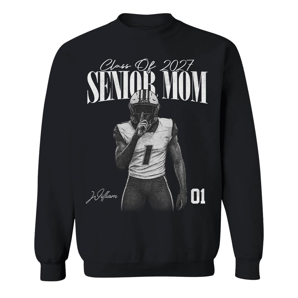 Personalized Senior Mom Shirt, Custom Sports Mom Gameday Shirt Proud Family Gift T1807 Hv01