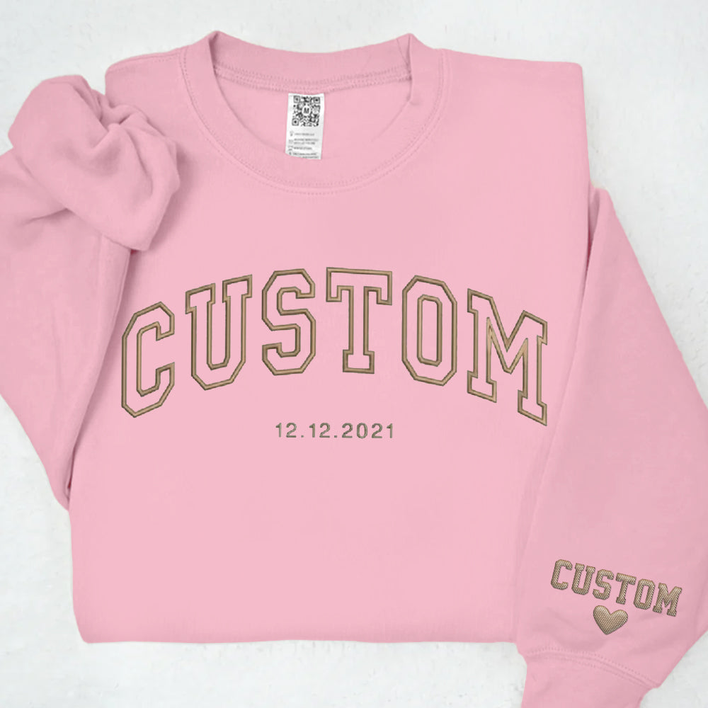 Custom Embroidered Sweatshirts, Hoodie Personalized Gift for Men or Women