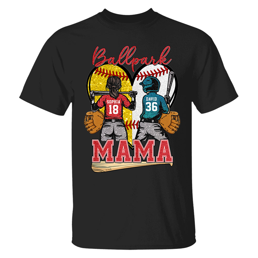 Baseball Grandma Mom - Personalized Shirt For Baseball Softball Family Mother's Day NA04 Pt99