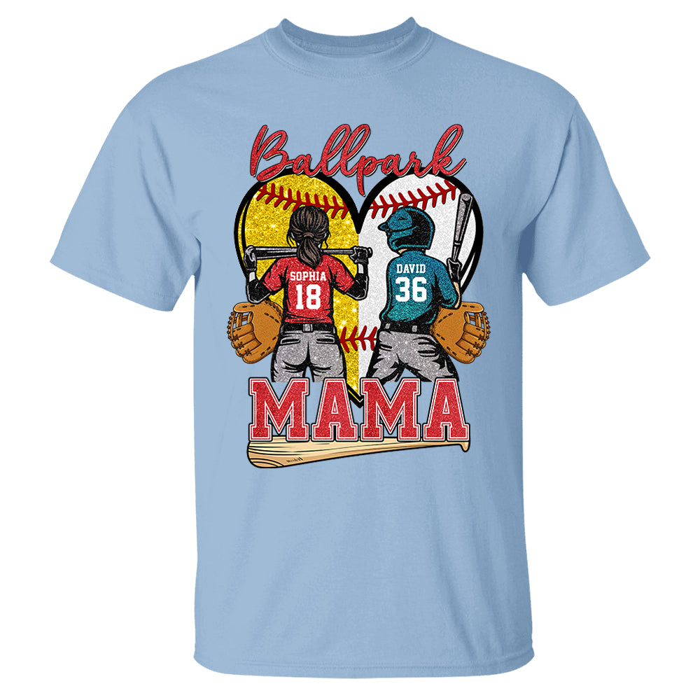 Baseball Grandma Mom - Personalized Shirt For Baseball Softball Family Mother's Day NA04 Pt99