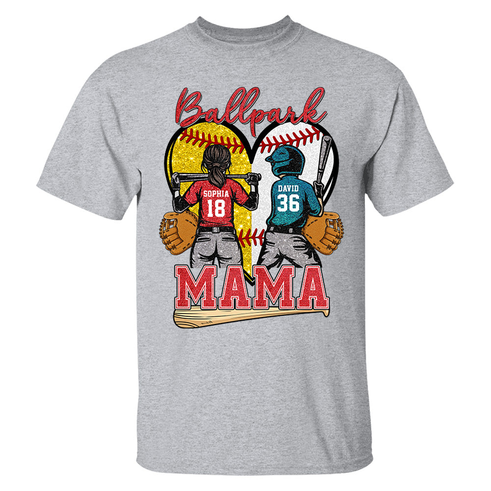 Baseball Grandma Mom - Personalized Shirt For Baseball Softball Family Mother's Day NA04 Pt99