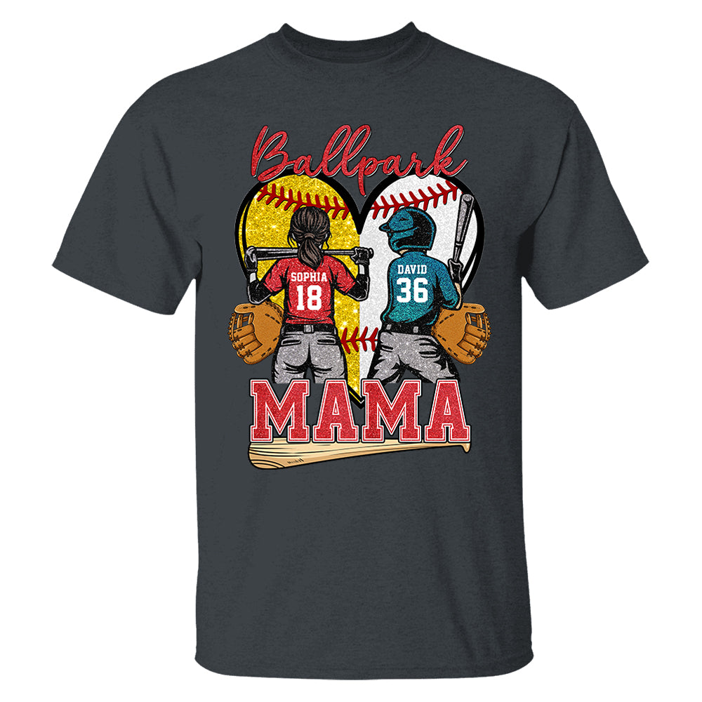 Baseball Grandma Mom - Personalized Shirt For Baseball Softball Family Mother's Day NA04 Pt99