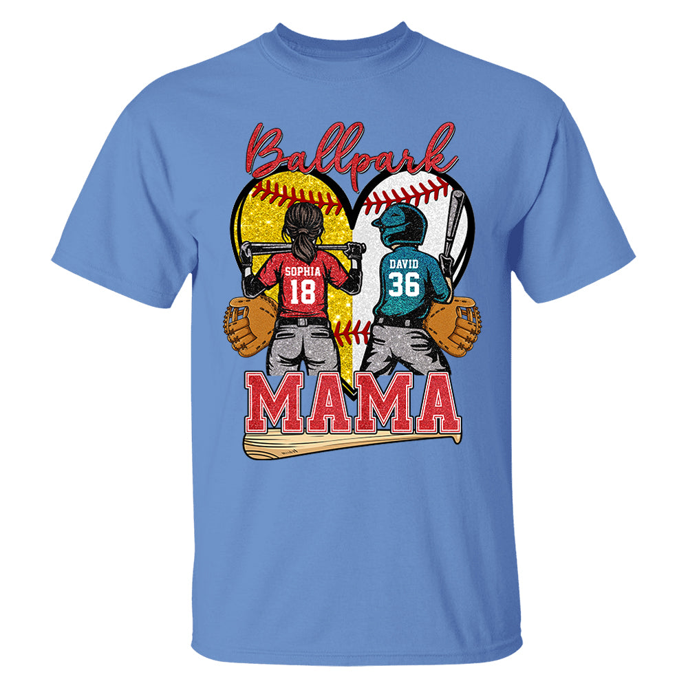 Baseball Grandma Mom - Personalized Shirt For Baseball Softball Family Mother's Day NA04 Pt99