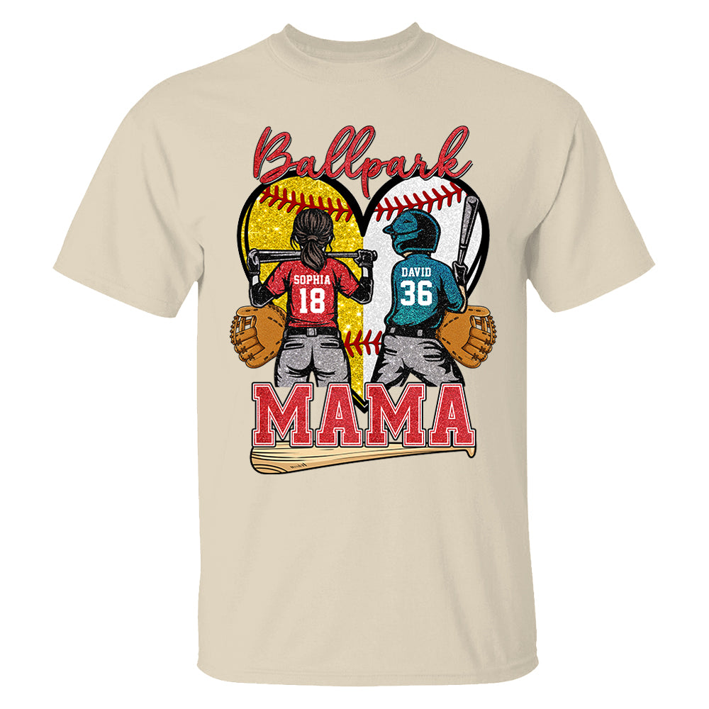 Baseball Grandma Mom - Personalized Shirt For Baseball Softball Family Mother's Day NA04 Pt99