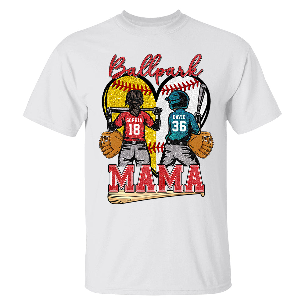 Baseball Grandma Mom - Personalized Shirt For Baseball Softball Family Mother's Day NA04 Pt99