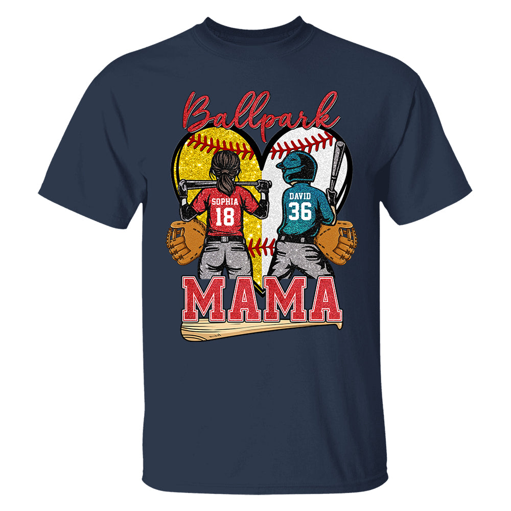 Baseball Grandma Mom - Personalized Shirt For Baseball Softball Family Mother's Day NA04 Pt99