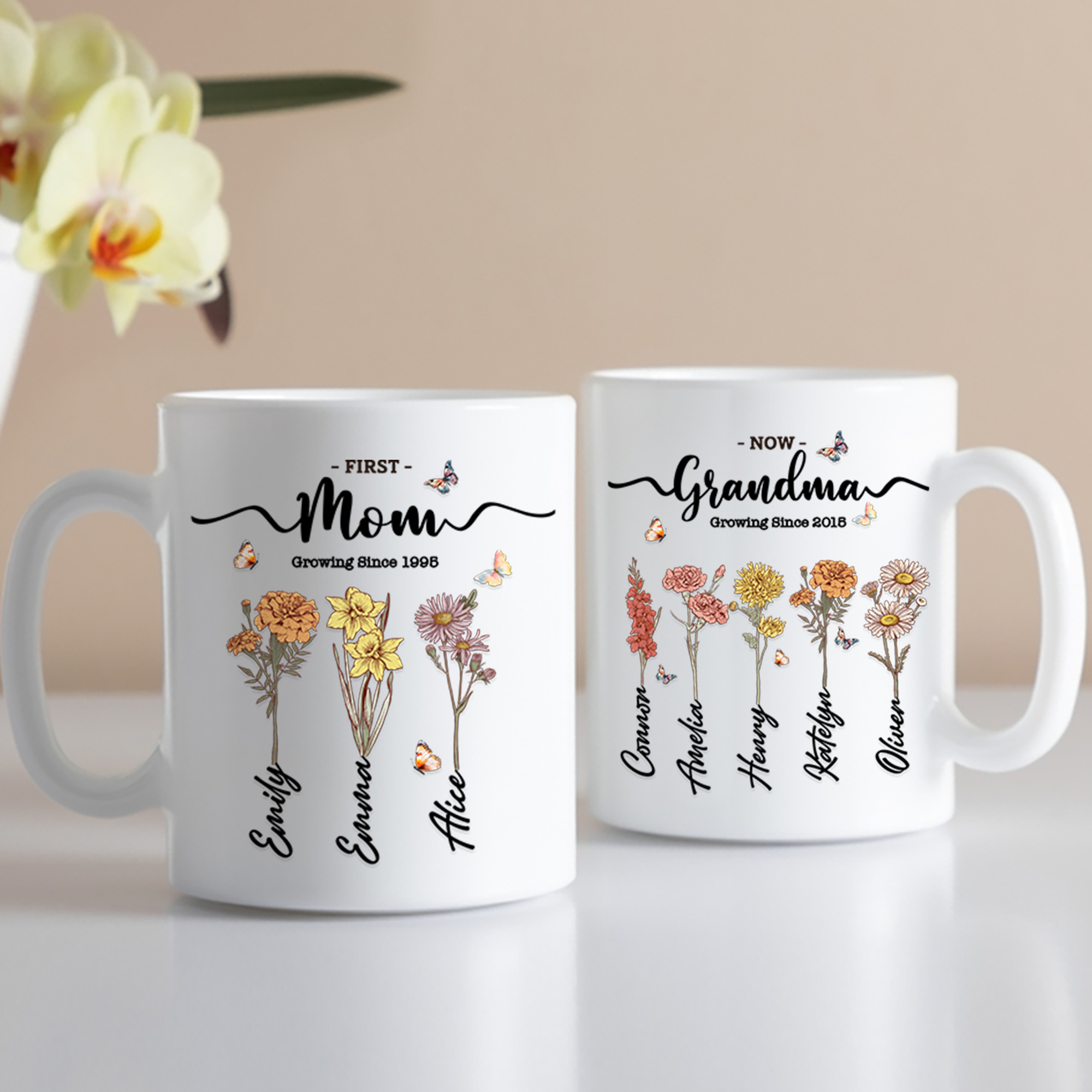 Custom Grandma's Garden Mug, Custom Grandkid Name Mug, Mother's Day Gift, Grandma Gift, Grandma Mug Gift