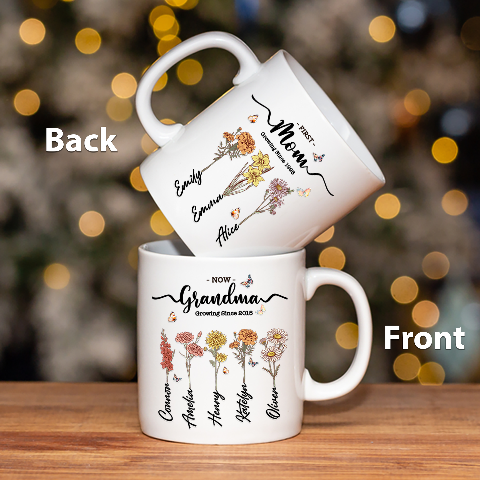 Custom Grandma's Garden Mug, Custom Grandkid Name Mug, Mother's Day Gift, Grandma Gift, Grandma Mug Gift