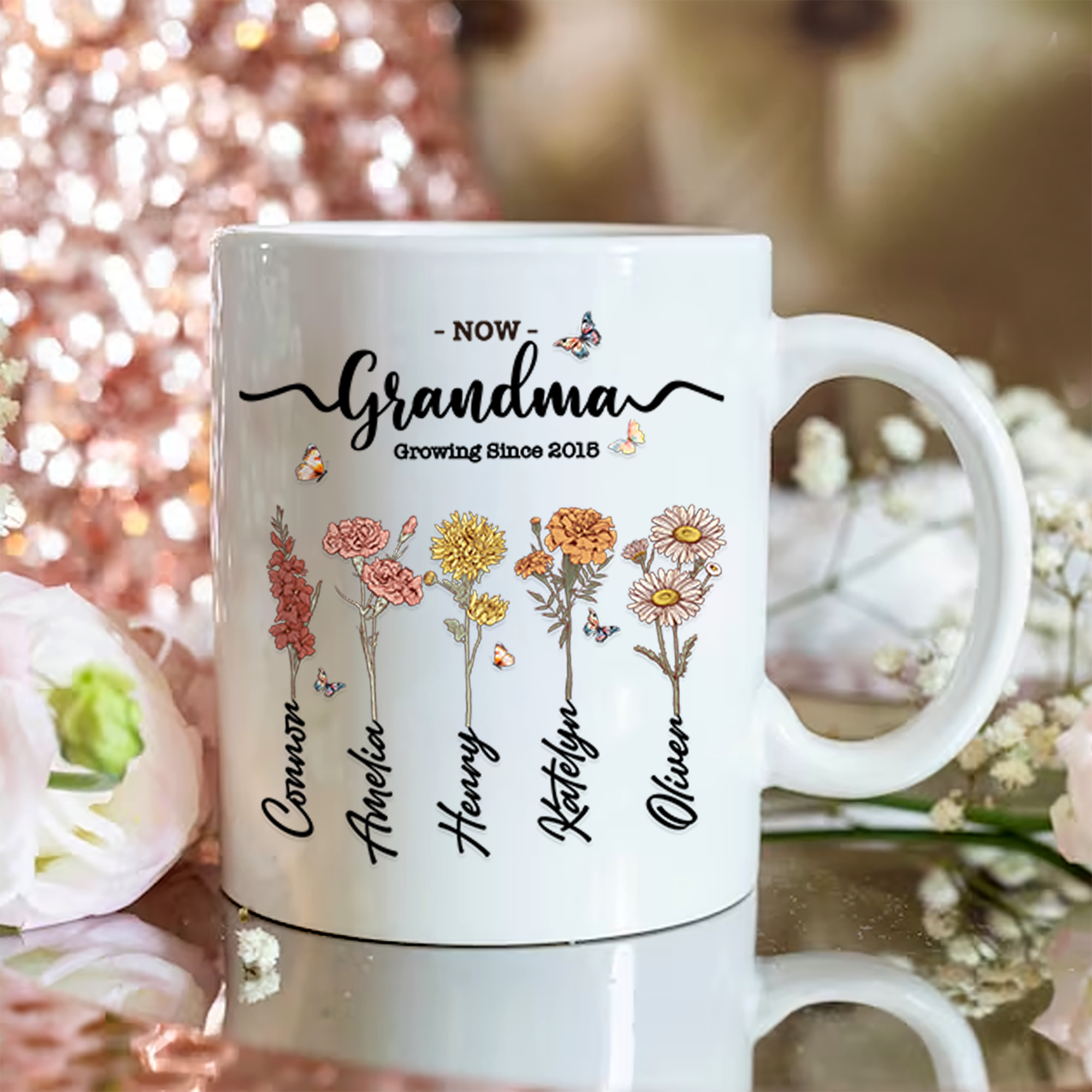 Custom Grandma's Garden Mug, Custom Grandkid Name Mug, Mother's Day Gift, Grandma Gift, Grandma Mug Gift