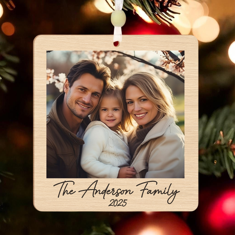 Family Photo Style Ornament