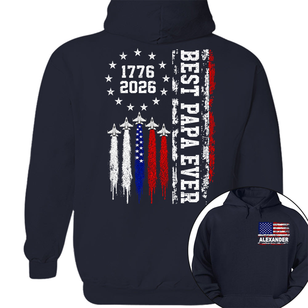 Customized Best Dad Ever 250th America Anniversary Shirt, Gift For Father's Day L0411 VH01