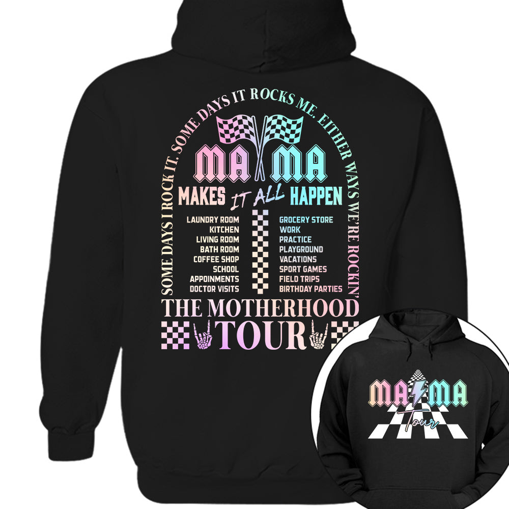 The Motherhood Tour Shirt, Some Days I Rock It, Lighting Bold Mama Funny Tour Shirt For Mother's Day