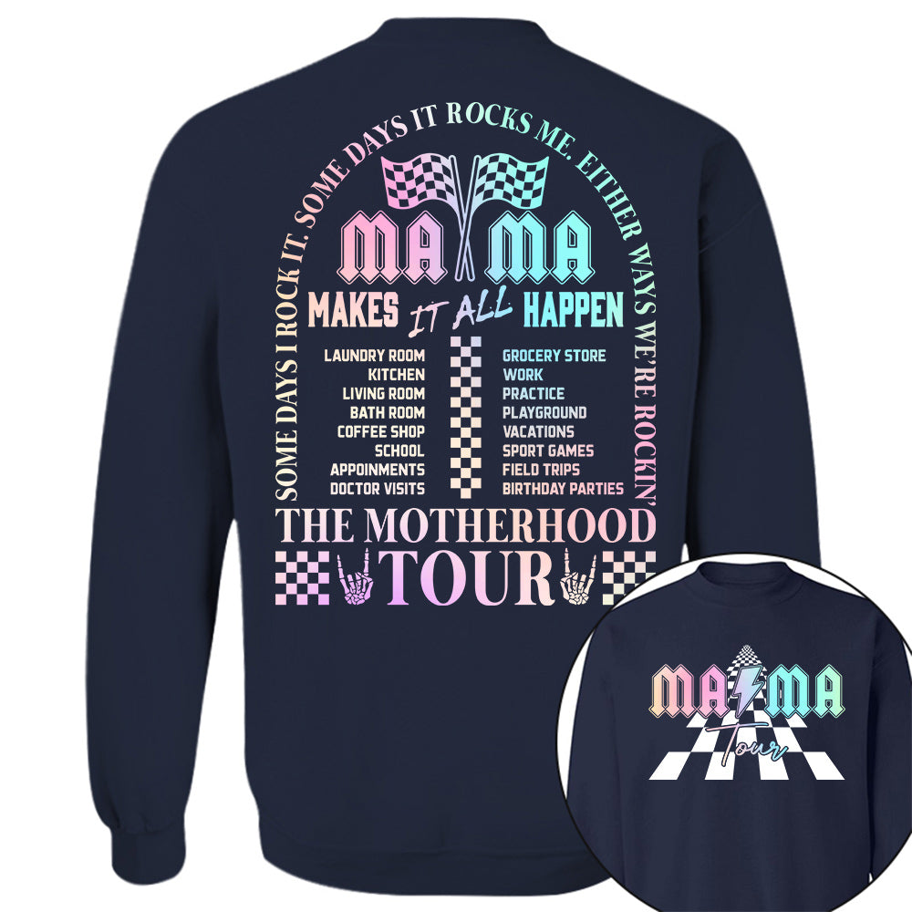 The Motherhood Tour Shirt, Some Days I Rock It, Lighting Bold Mama Funny Tour Shirt For Mother's Day