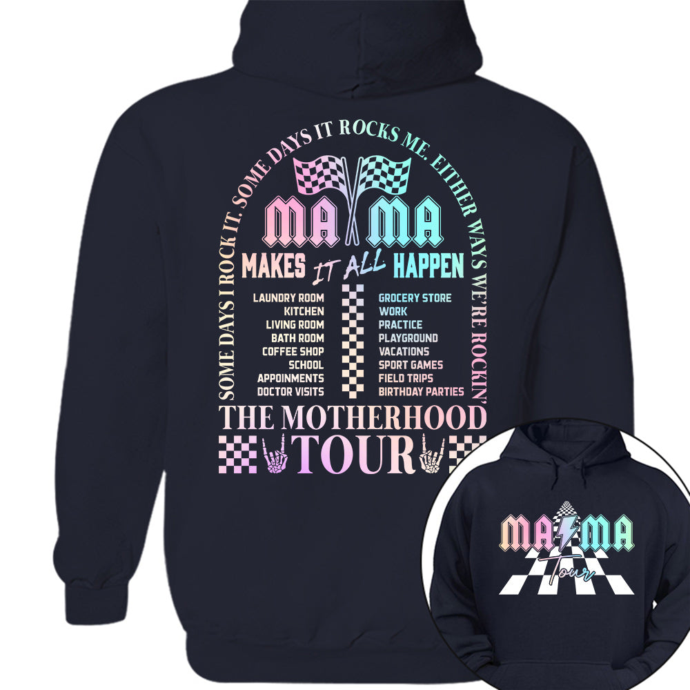 The Motherhood Tour Shirt, Some Days I Rock It, Lighting Bold Mama Funny Tour Shirt For Mother's Day