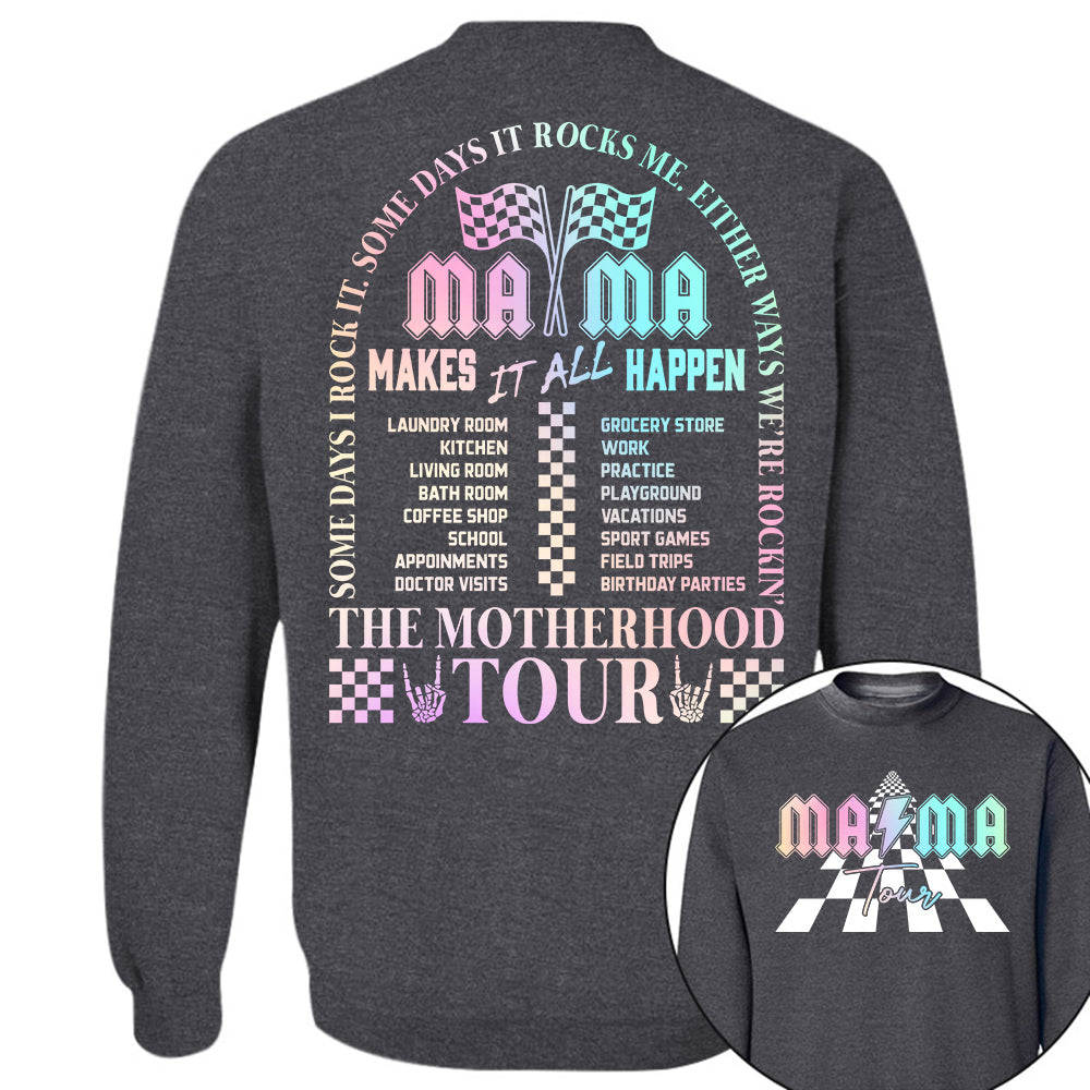 The Motherhood Tour Shirt, Some Days I Rock It, Lighting Bold Mama Funny Tour Shirt For Mother's Day
