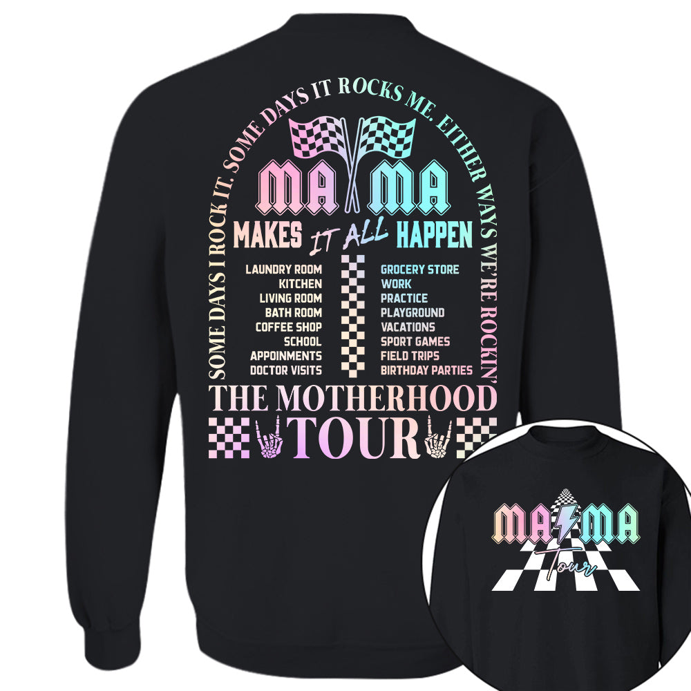 The Motherhood Tour Shirt, Some Days I Rock It, Lighting Bold Mama Funny Tour Shirt For Mother's Day
