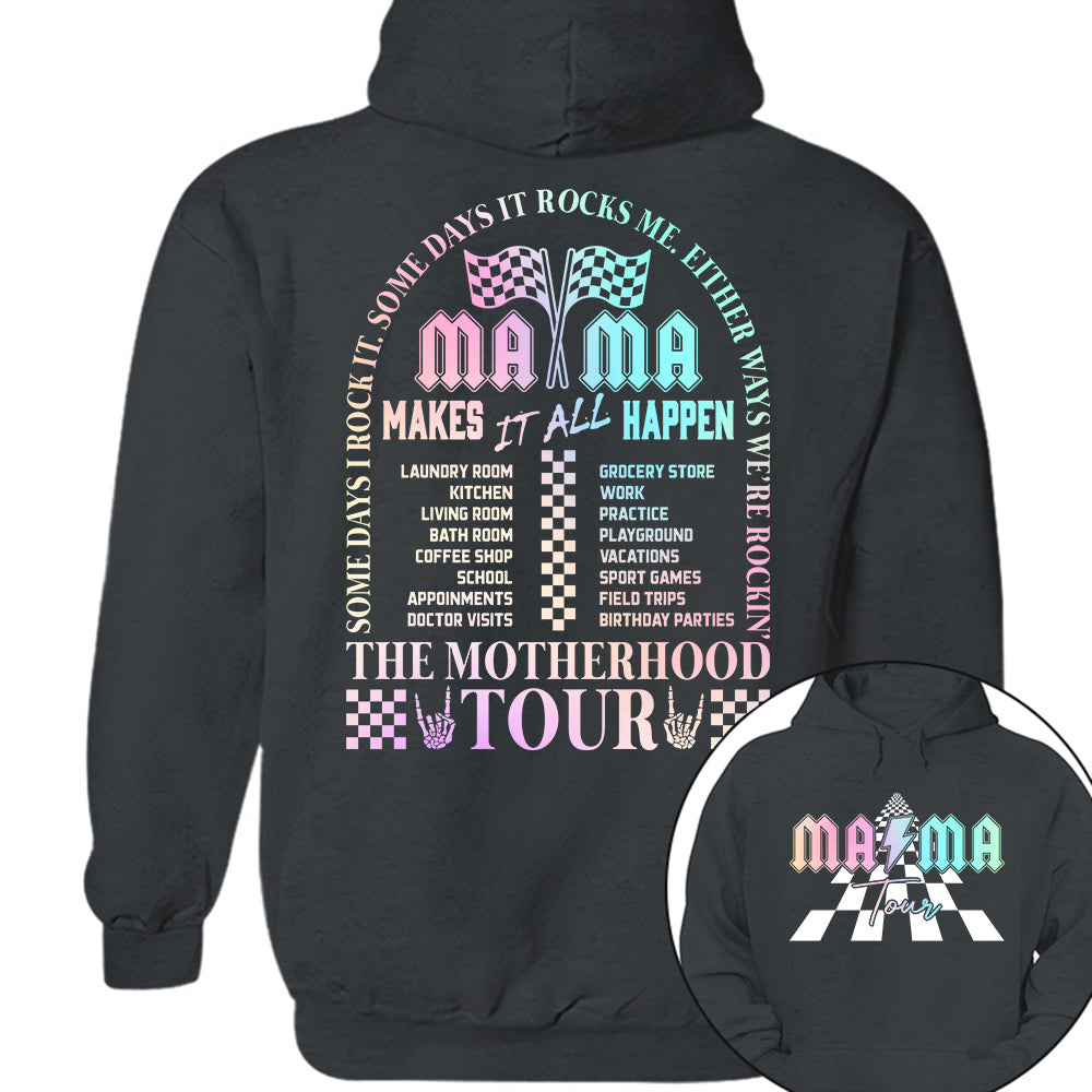 The Motherhood Tour Shirt, Some Days I Rock It, Lighting Bold Mama Funny Tour Shirt For Mother's Day