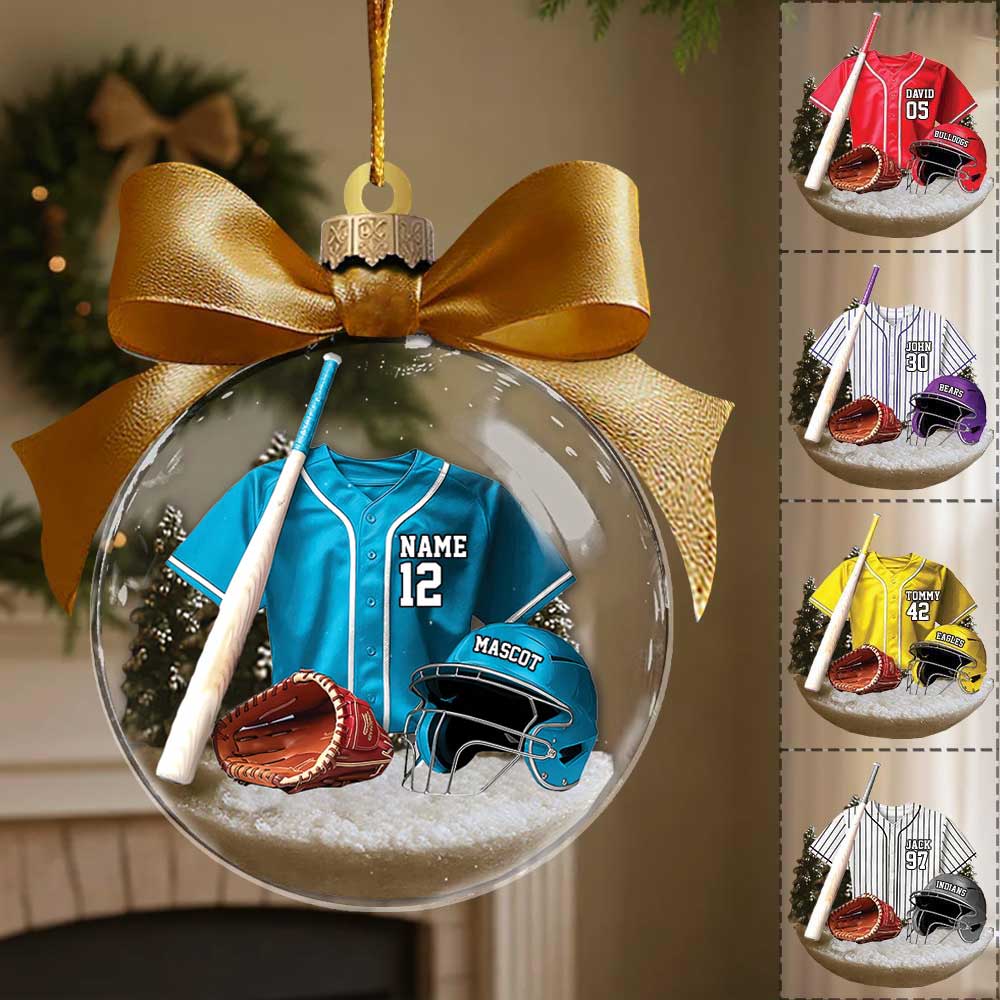 Personalized Baseball Uniform Acrylic Ornament - Gifts For Baseball Lovers Vr2 A2110 Nh00