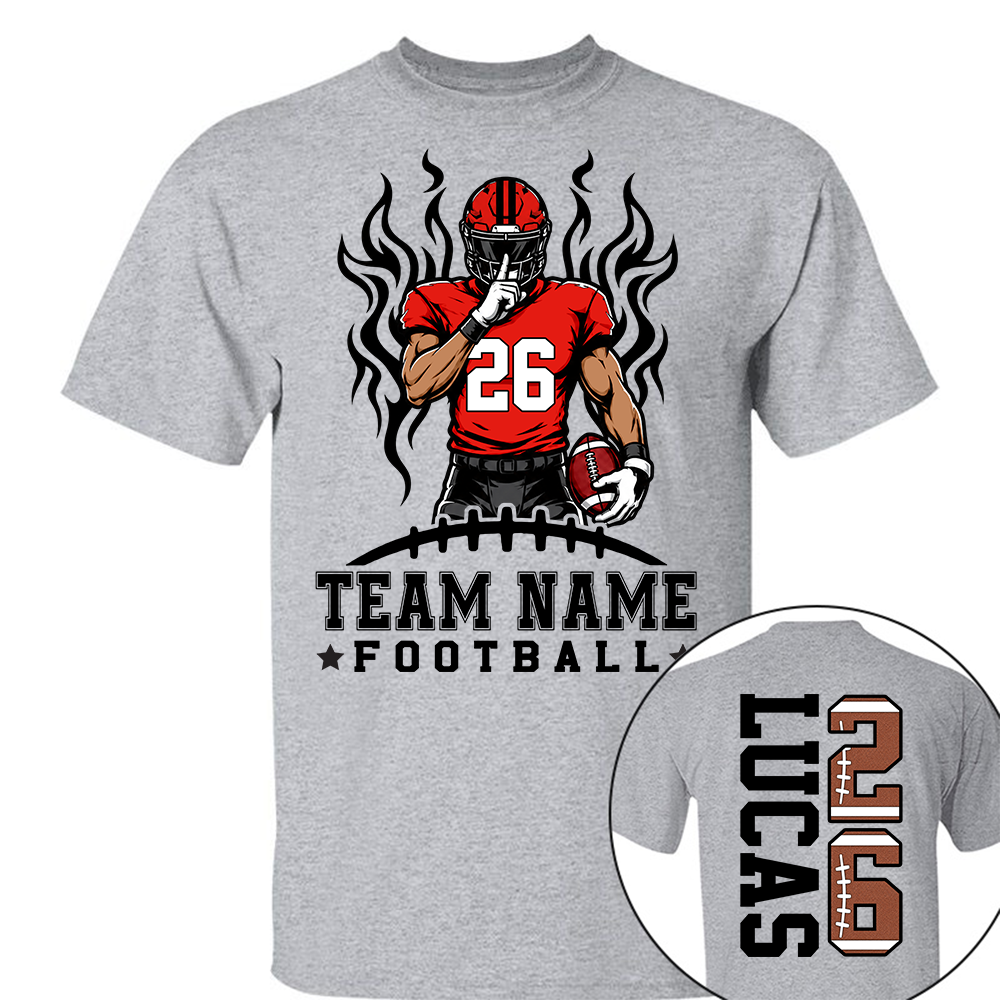 Personalized Team Football Shirt With Kids Name & Number Fall Football Season Shirt L0411 Hv01