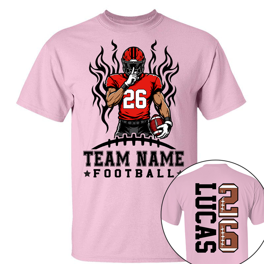 Personalized Team Football Shirt With Kids Name & Number Fall Football Season Shirt L0411 Hv01