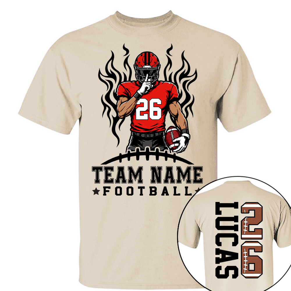 Personalized Team Football Shirt With Kids Name & Number Fall Football Season Shirt L0411 Hv01