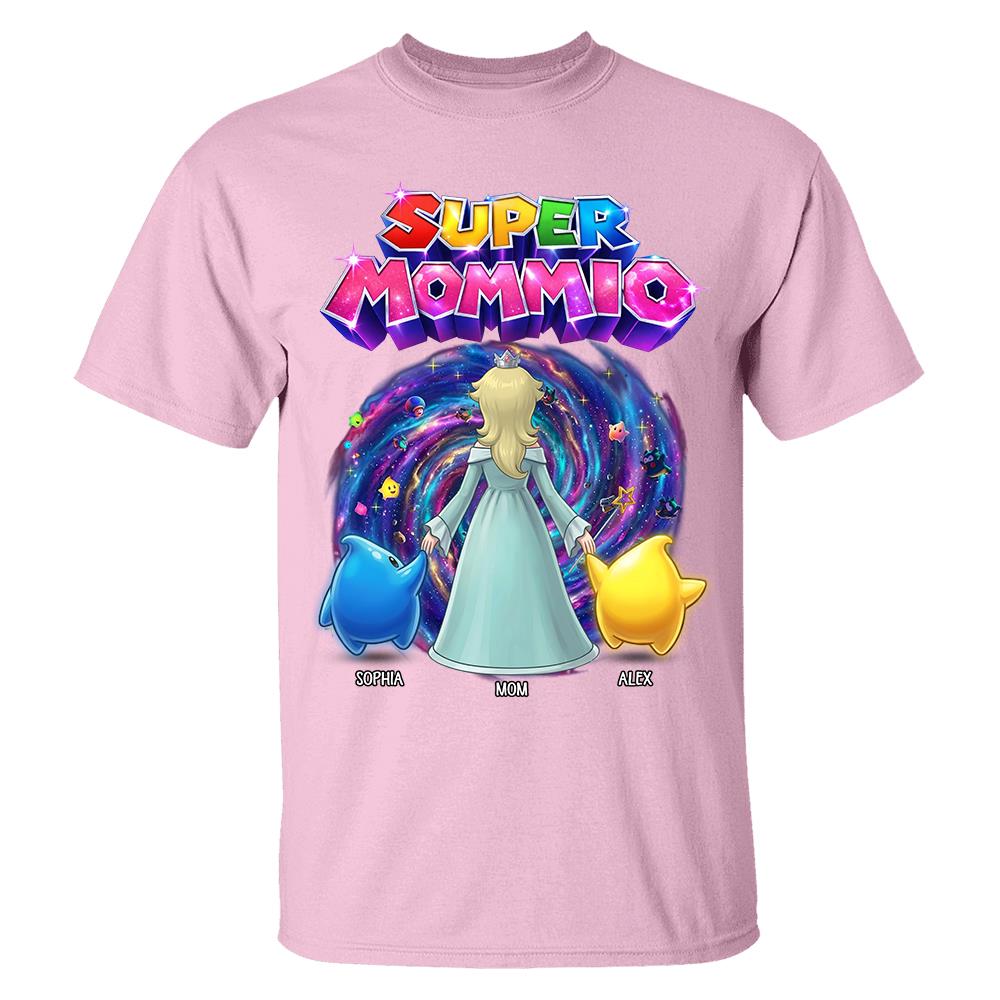 Personalized Super Mommio Galaxy Gaming Shirt, Mother's Day Gifts For Mom L0411 Hv01