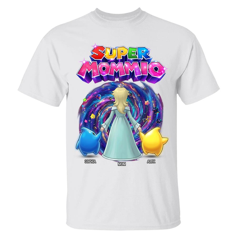 Personalized Super Mommio Galaxy Gaming Shirt, Mother's Day Gifts For Mom L0411 Hv01