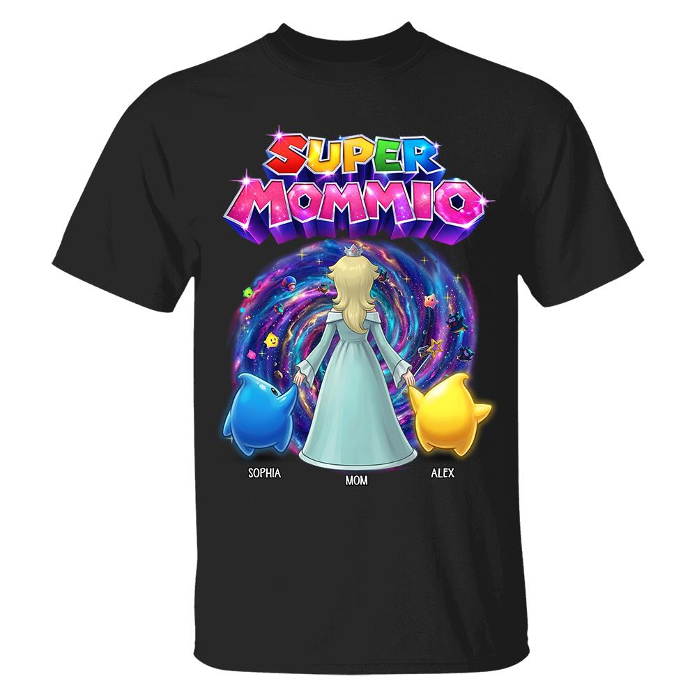 Personalized Super Mommio Galaxy Gaming Shirt, Mother's Day Gifts For Mom L0411 Hv01