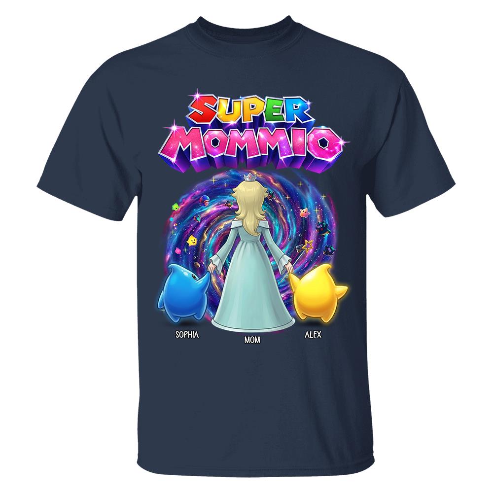 Personalized Super Mommio Galaxy Gaming Shirt, Mother's Day Gifts For Mom L0411 Hv01