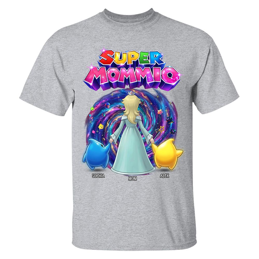 Personalized Super Mommio Galaxy Gaming Shirt, Mother's Day Gifts For Mom L0411 Hv01
