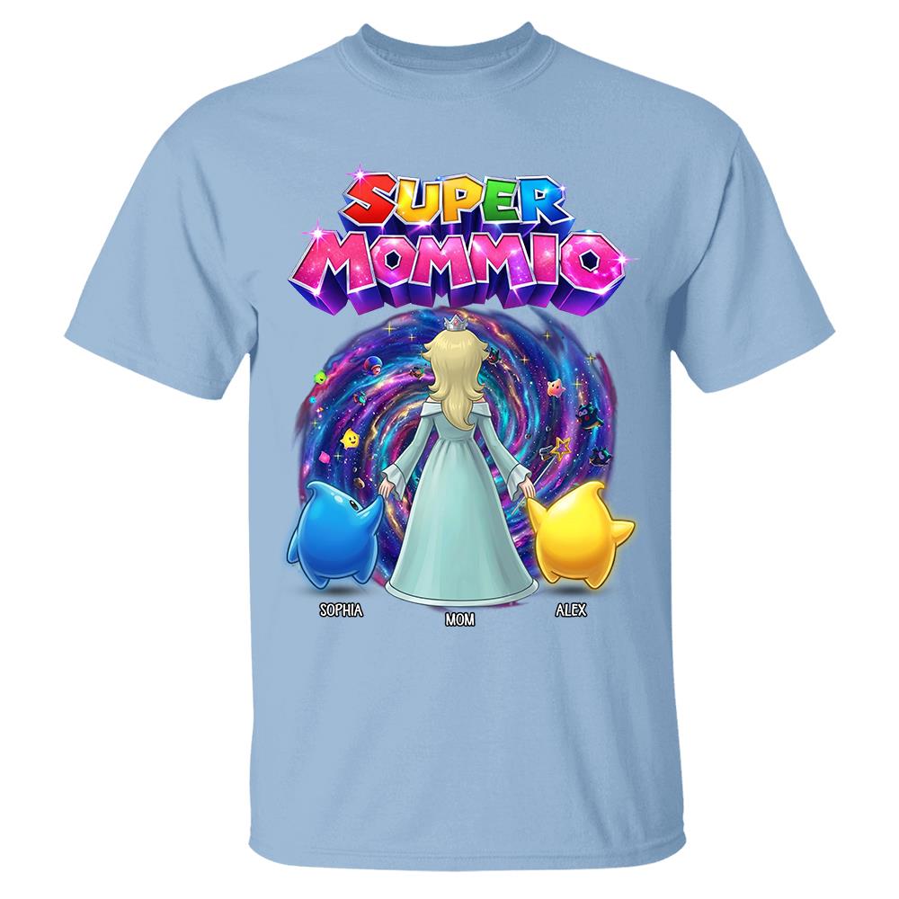Personalized Super Mommio Galaxy Gaming Shirt, Mother's Day Gifts For Mom L0411 Hv01