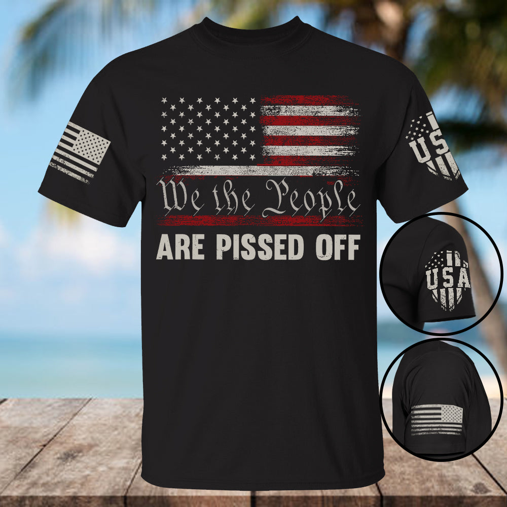 We the People Are Pissed Off Vintage US America Flag