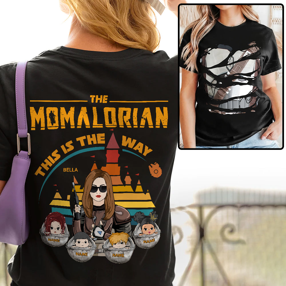 The Momalorian This Is The Way - Personalized Shirt Custom Nickname With Kids Gift For Mom Dad