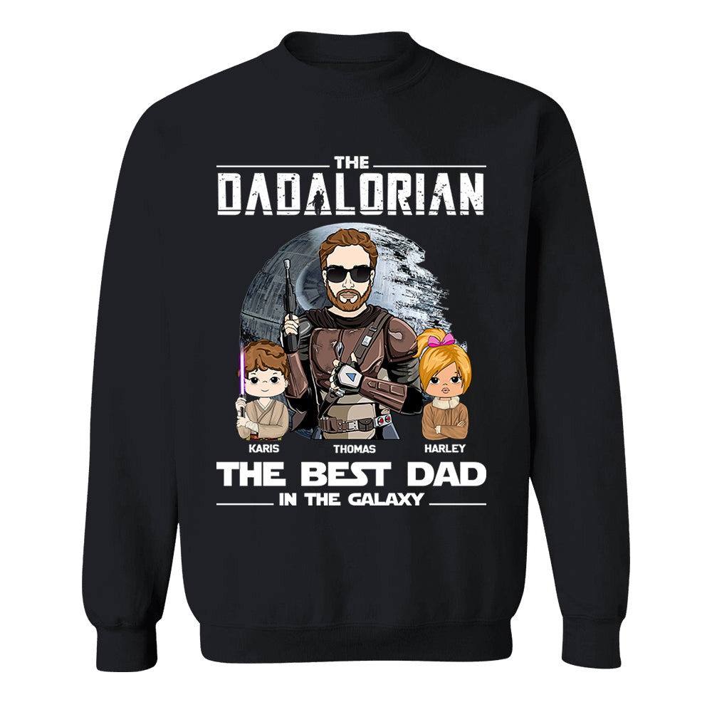 Personalized The Dadalorian The Best Dad In The Galaxy Shirt Gift For Dad - Birthday & Father's Day Gift
