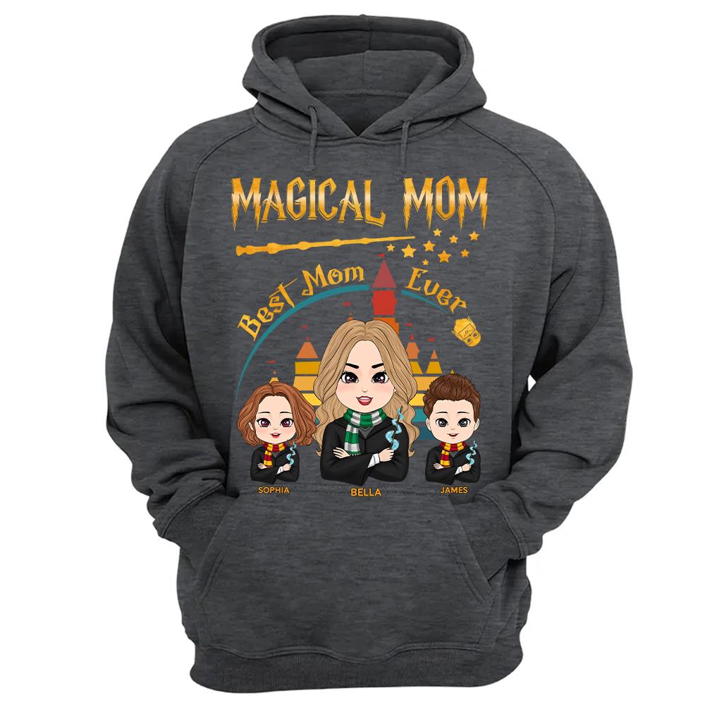 Personalized Wizard Mom Shirt Magical Potter Mom Outfit, Best Mom Ever, Fantastic Mom Gift L0411 Hv01