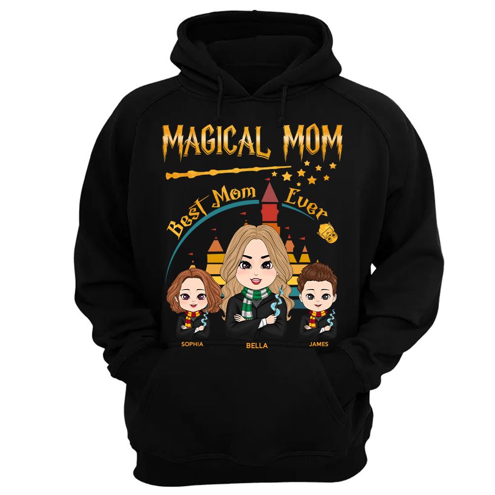 Personalized Wizard Mom Shirt Magical Potter Mom Outfit, Best Mom Ever, Fantastic Mom Gift L0411 Hv01