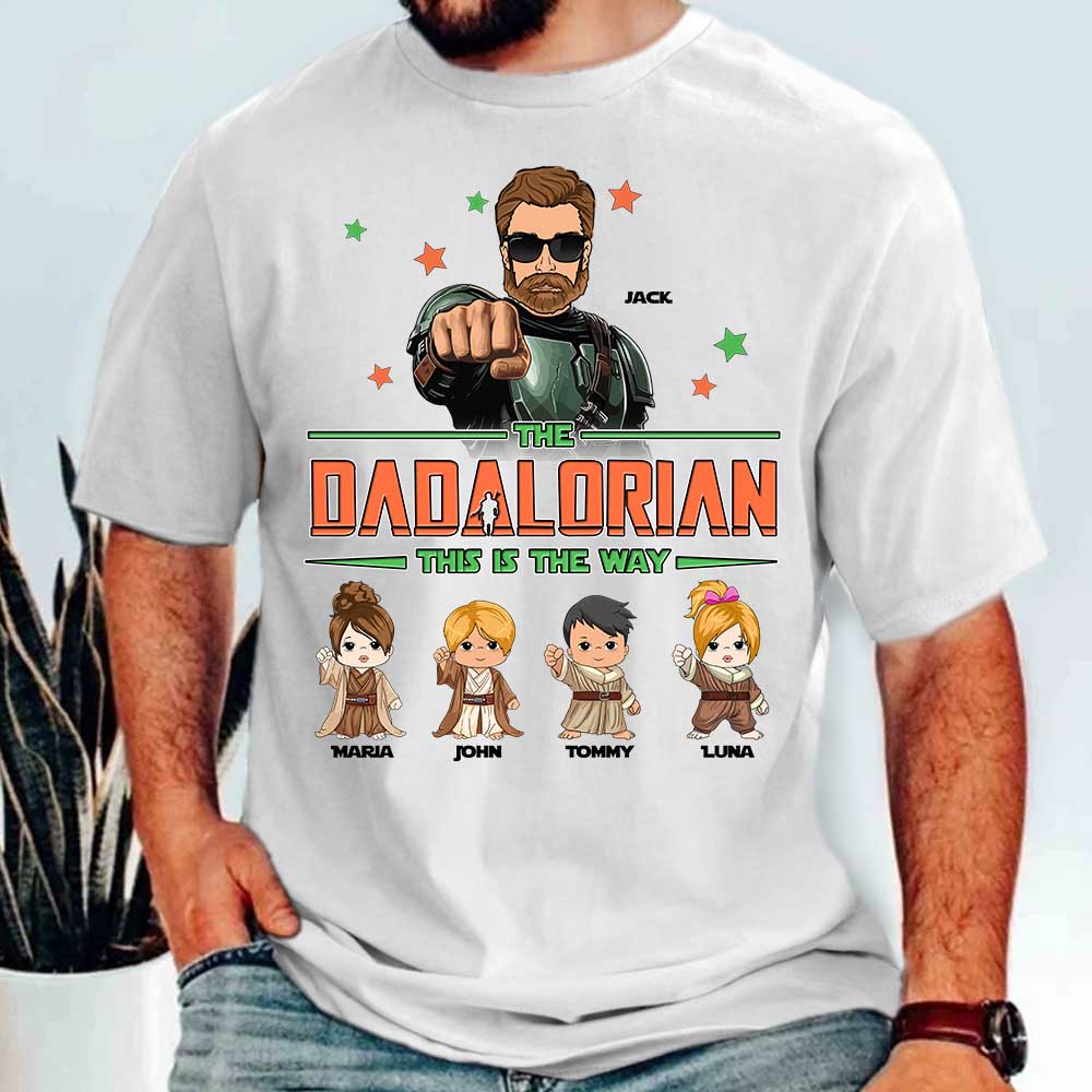 The Dadalorian Personalized Shirt - Daddy’s Team The Best Team Ever Custom Gift For Dad