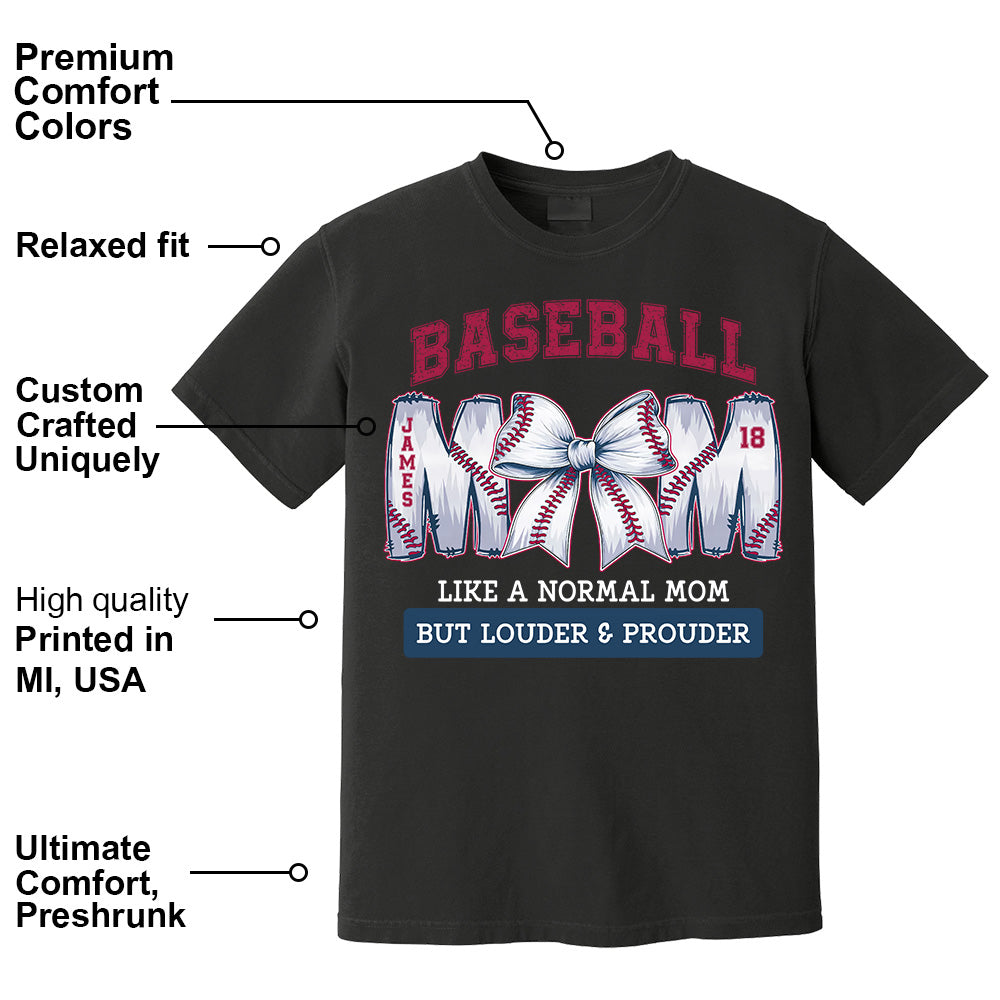 Loud and Proud Baseball Mom, Personalized Baseball Shirt, Gift For Baseball Lover A2110 Pt99