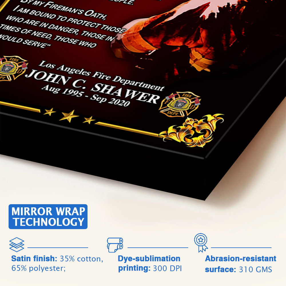 Custom Poster Canvas Firefighter Oath Who Are In Danger Firefighter Gift K1702