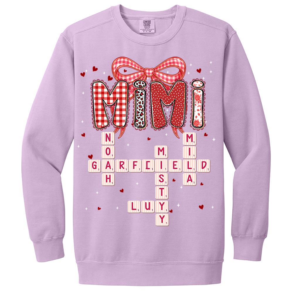 Personalized Mama Gigi Nana Crossword Valentine Shirt