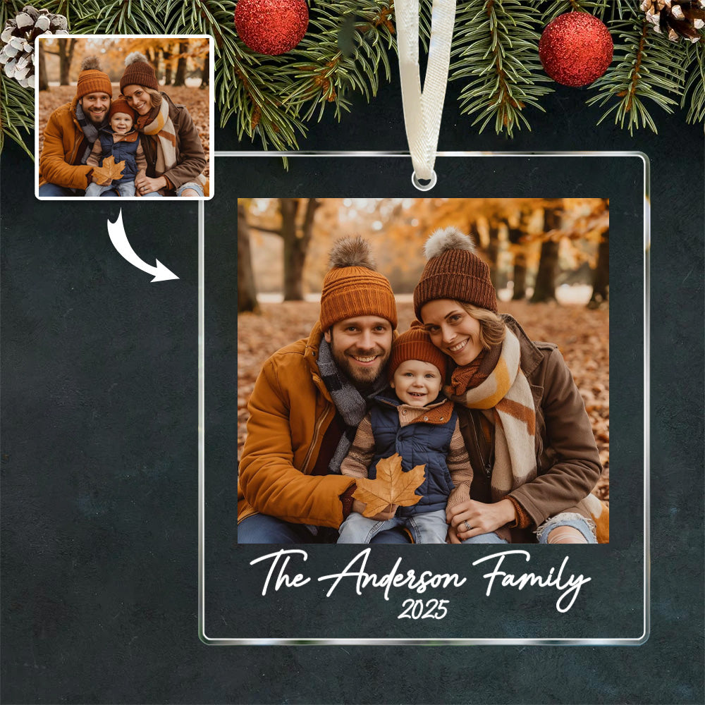 Family Photo Style Ornament