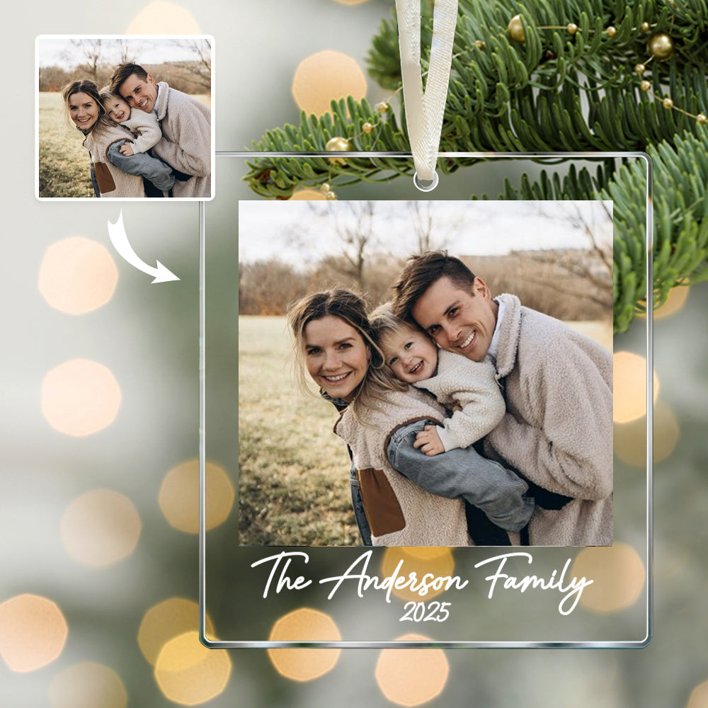 Family Photo Style Ornament
