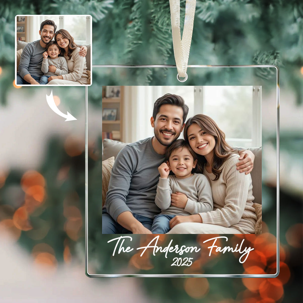 Family Photo Style Ornament