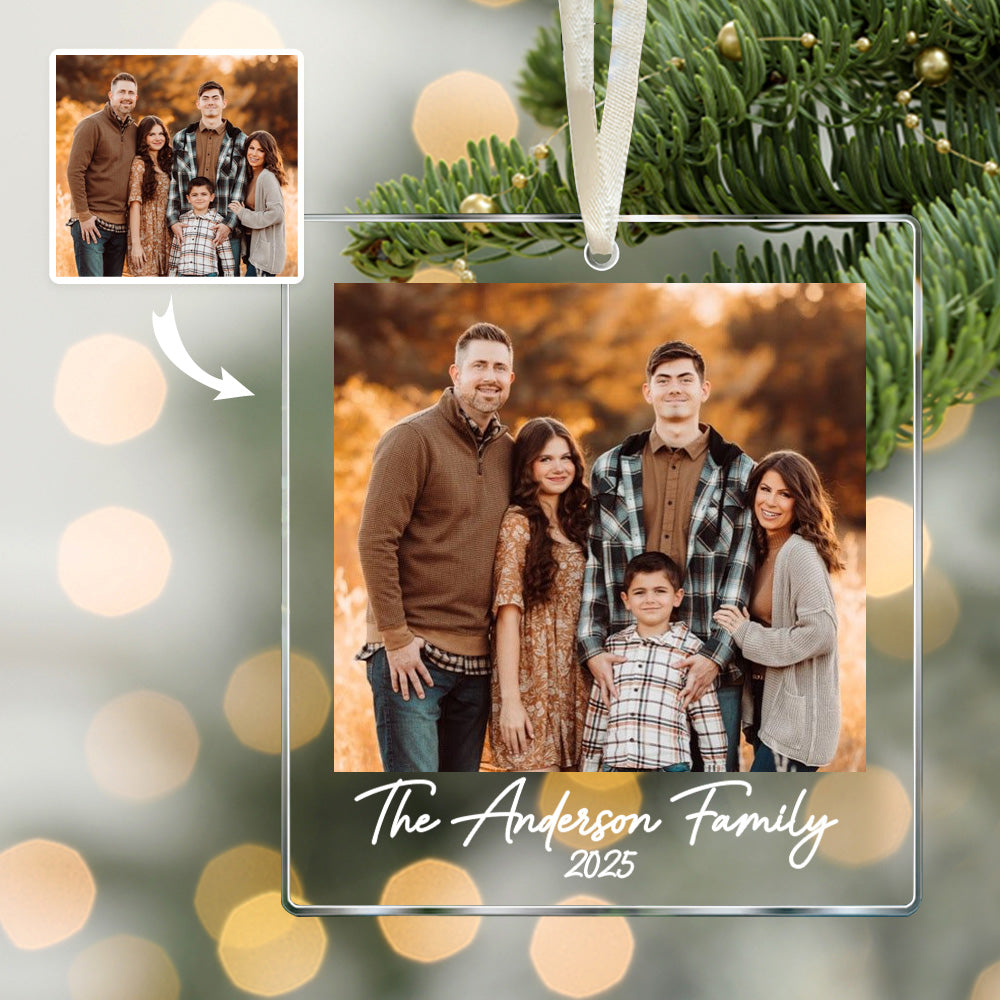 Family Photo Style Ornament