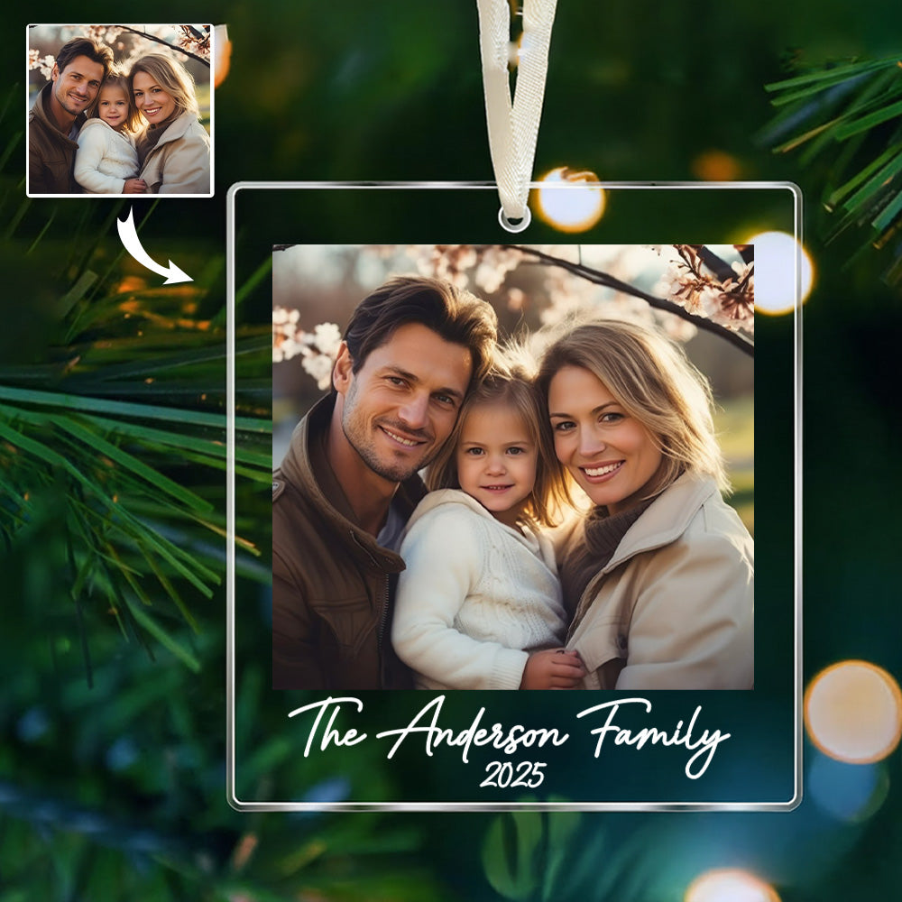 Family Photo Style Ornament