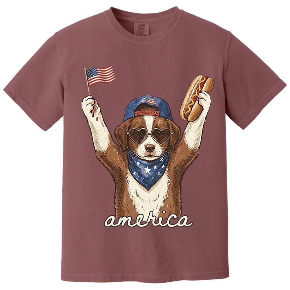 Custom Dog Cat Photo Shirt – Patriotic Pet Lover T-Shirt