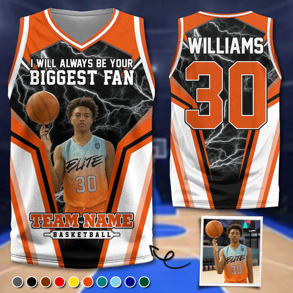 I Will Always Be Your Biggest Fan Personalized All Over Print Basketball Jersey For Basketball Mom Grandma Sport Family Na02 Pt99