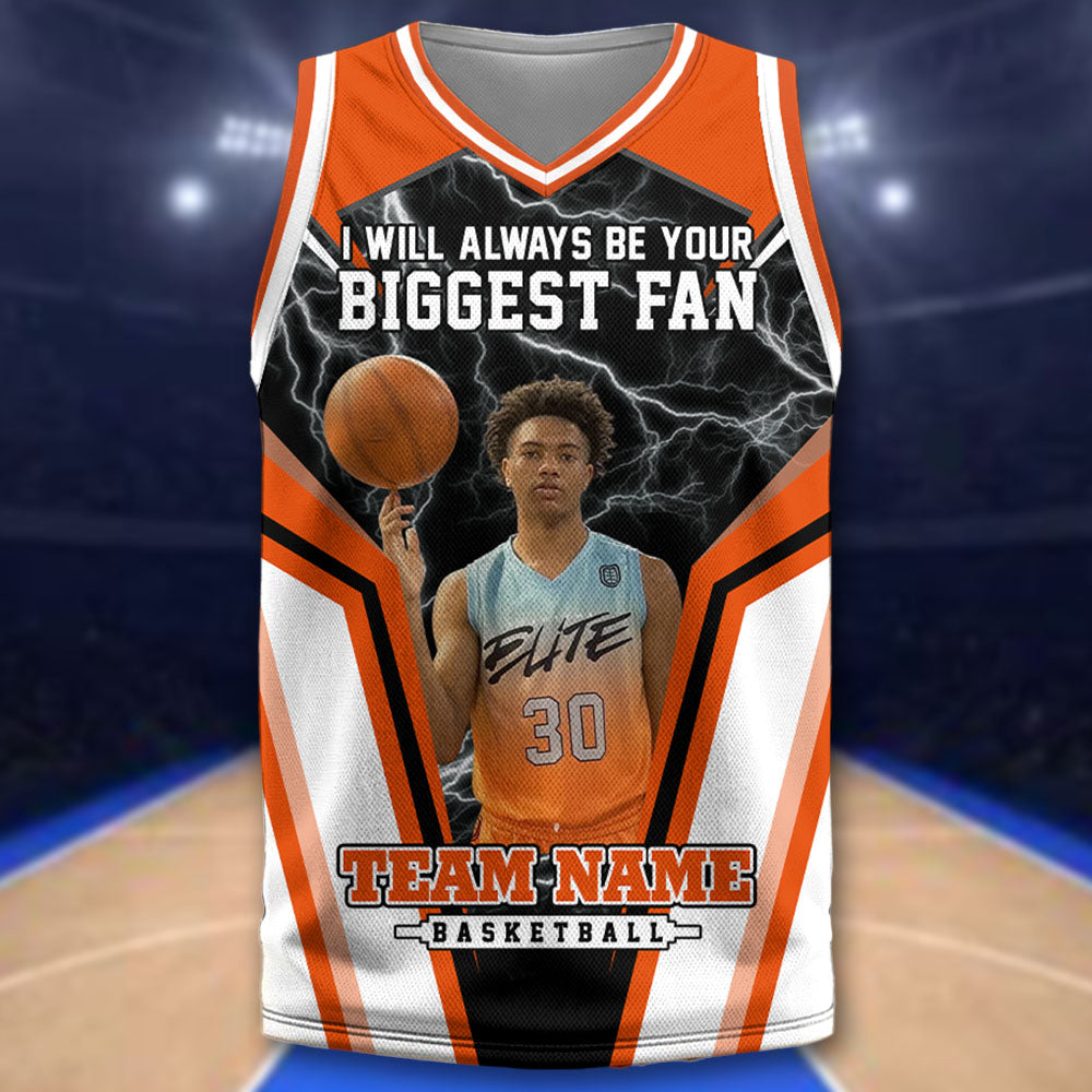 I Will Always Be Your Biggest Fan Personalized All Over Print Basketball Jersey For Basketball Mom Grandma Sport Family Na02 Pt99